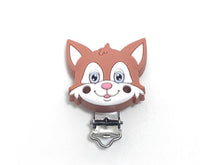 Charger l'image dans la galerie, Schnullerketten Beißring Set mit Namen rosa Fuchs