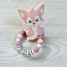 Lade das Bild in den Galerie-Viewer, Beißring Silikon rosa Fuchs