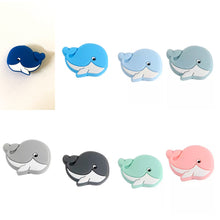 Charger l'image dans la galerie, Schnullerkette mit Namen Silikon Junge mint grau Teddy