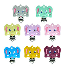 Lade das Bild in den Galerie-Viewer, Schnullerkette mit Namen Silikon Hund schwarz beige