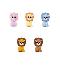 Lade das Bild in den Galerie-Viewer, Schnullerkette Silikon Holz blau Löwe