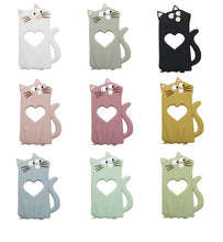 Lade das Bild in den Galerie-Viewer, Beißring mit Namen Silikon Holz Eisbär beige braun