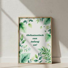 Load image into Gallery viewer, Poster Set für Kinderzimmer Bilder Wanddeko Dekoration Baby personalisiert Geschenk zur Geburt Junge Elefant
