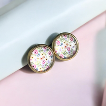 Lade das Bild in den Galerie-Viewer, Ohrringe Ohrstecker gold silber roségold Edelstahl Blumen Geschenk Freundin Frau Mädchen
