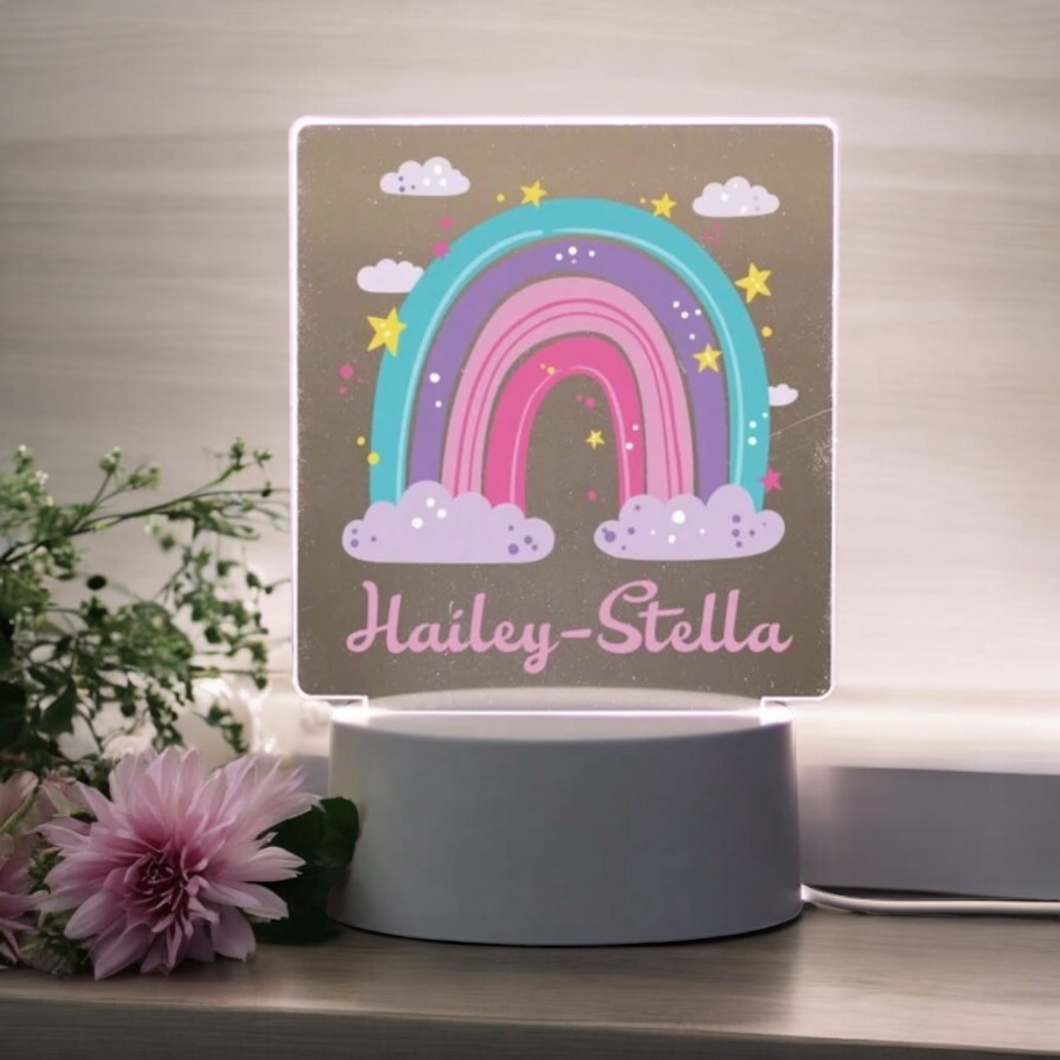 Nachtlicht Lampe mit Namen Baby Kinderzimmer personalisiert