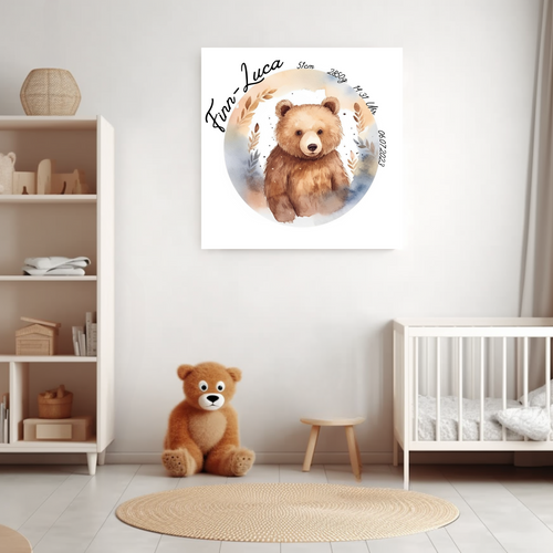 Baby Bild mit Namen Leinwand Junge