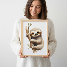 Charger l'image dans la galerie, Bilder Poster Set für Kinderzimmer  Wanddeko Dekoration Baby personalisiert Geschenk zur Geburt Junge Faultier
