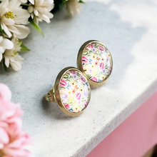 Lade das Bild in den Galerie-Viewer, Ohrringe Ohrstecker gold silber roségold Edelstahl Blumen Geschenk Freundin Frau Mädchen

