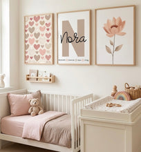 Charger l'image dans la galerie, Kinderzimmer Bilder 3 Poster Set Wanddeko Babyzimmer Dekoration Mädchen Baby
