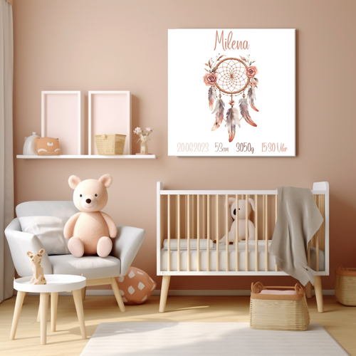 Wandbild Baby personalisiert Kinderzimmer Wanddeko