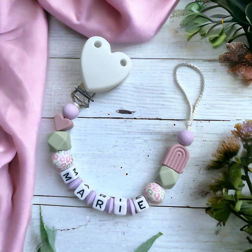 Schnullerkette personalisiert Mädchen 