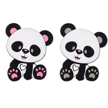 Load image into Gallery viewer, Schnullerketten Set mit Namen Junge Panda
